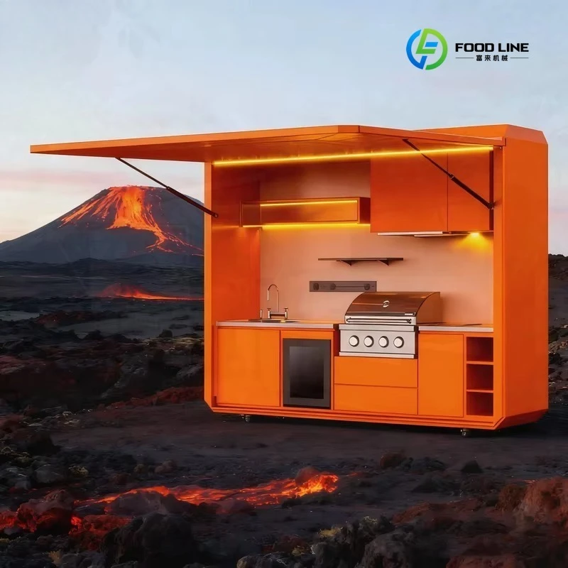 Outside Modern Water - Proof Stainless - Steel Prefab Bbq Cabinets Picnics Camping Backyards Furniture Outdoor Kitchen Custom
