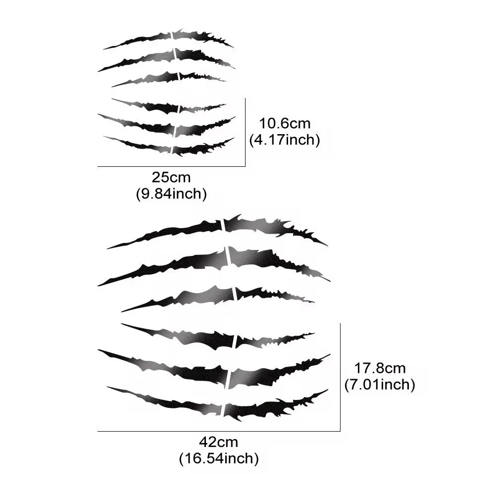 قطعتان من ملصقات مخلب الدراجة النارية - شارات فينيل عالية اللصق لخوذات موتوكروس ومعدات الدراجة، عالمية يمكنك صنعها بنفسك