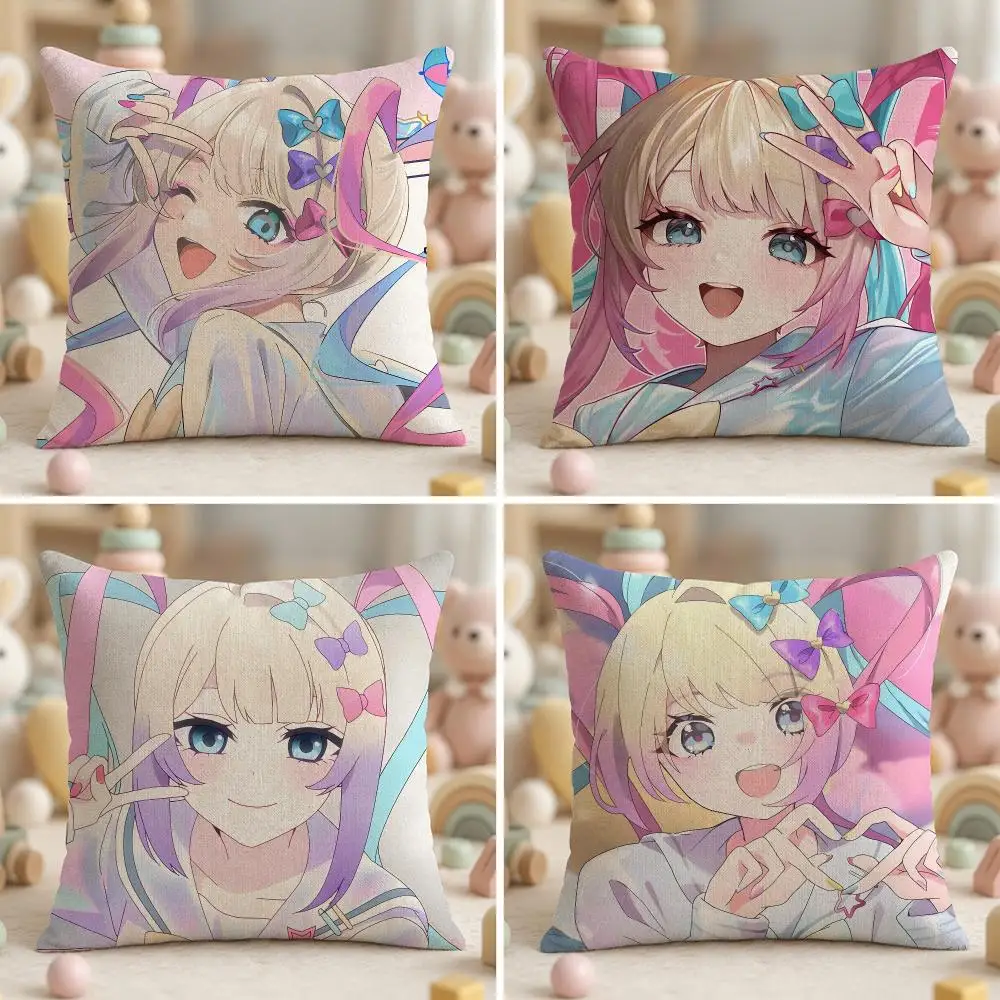 Game N-Needy Streamer Overload Cushion Cover Wrinkle-Resistant Short Plush Pillow Case Breathable Machine-Washable