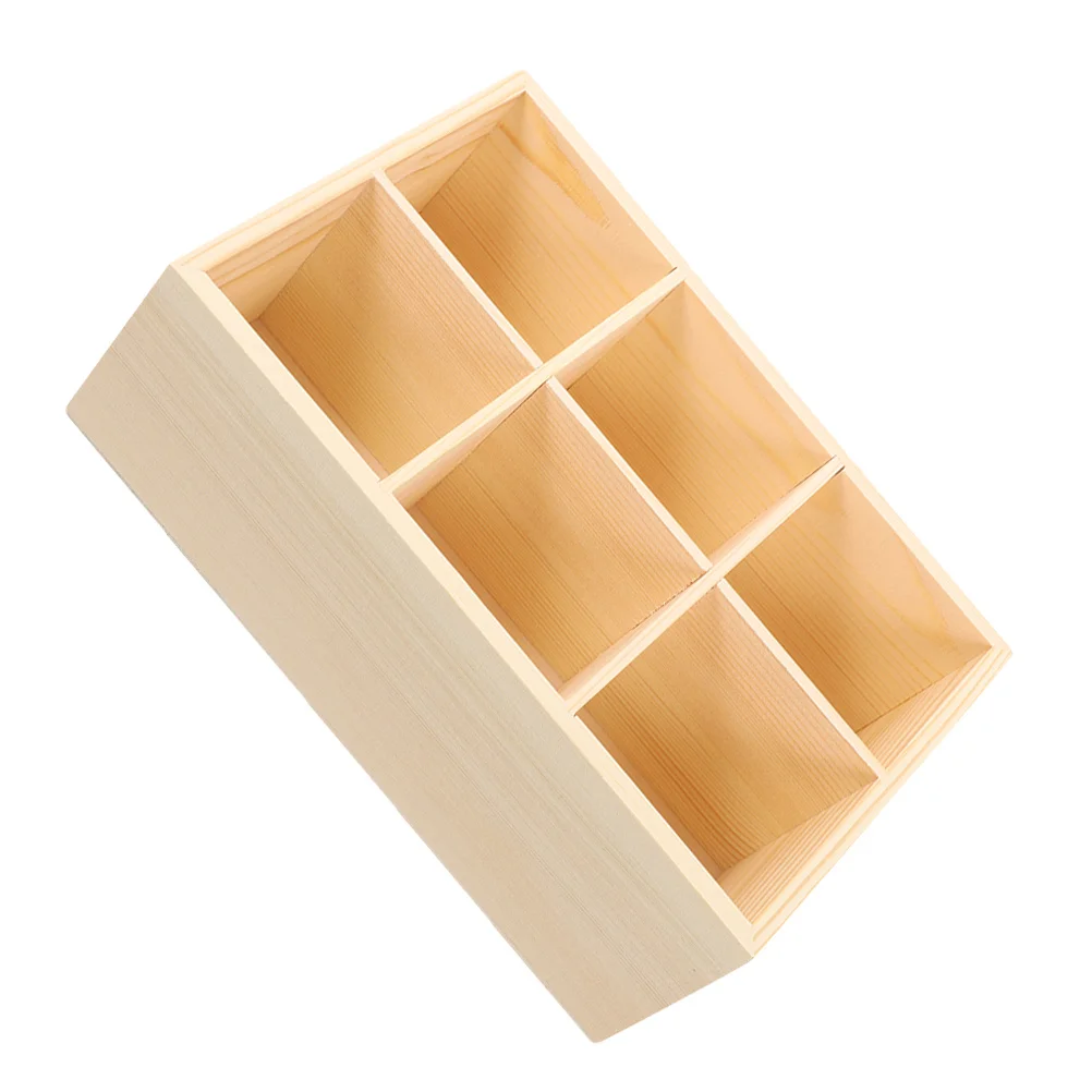 

Multi-Function Wooden Marker Box Pen Pencil Holder for Desk Storage Organizer Crayon Container Brush Makeup Art Supplies Desktop