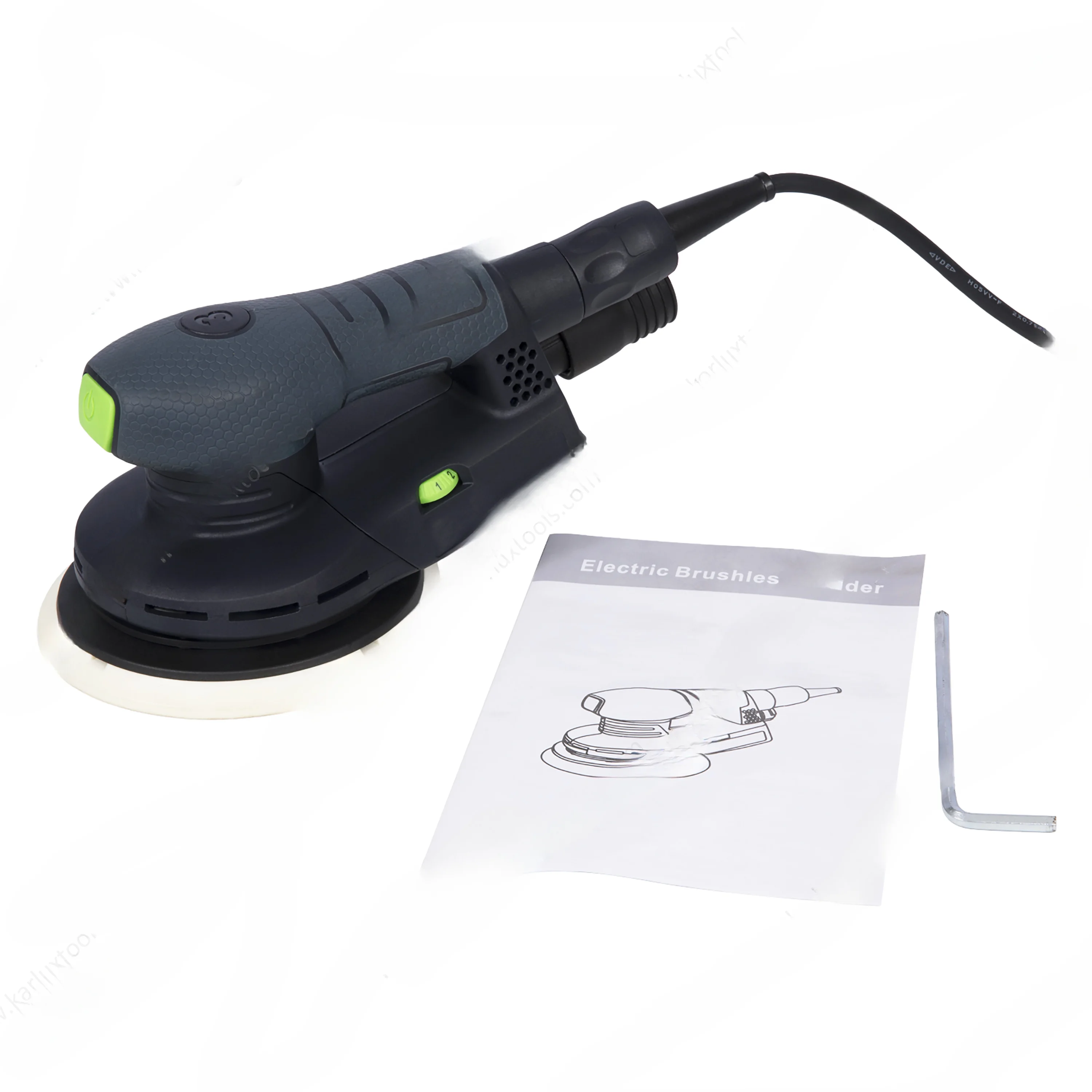 LIJADORA Orbital de vacío Central para coche, máquina de arena rotativa sin escobillas de 400W, 6 pulgadas, 3Mm, eléctrica, aleatoria