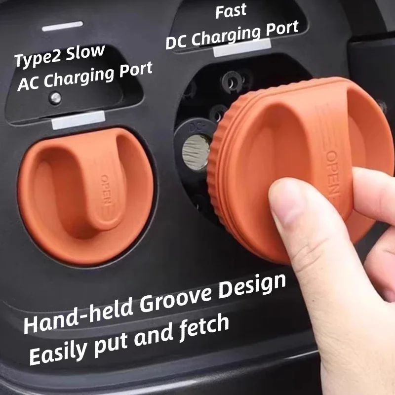 Universal Electric Car Charging Port Cover Dust Proof Plug Cap Protector for EV Tesla Nissan Hyundai Kia BMW