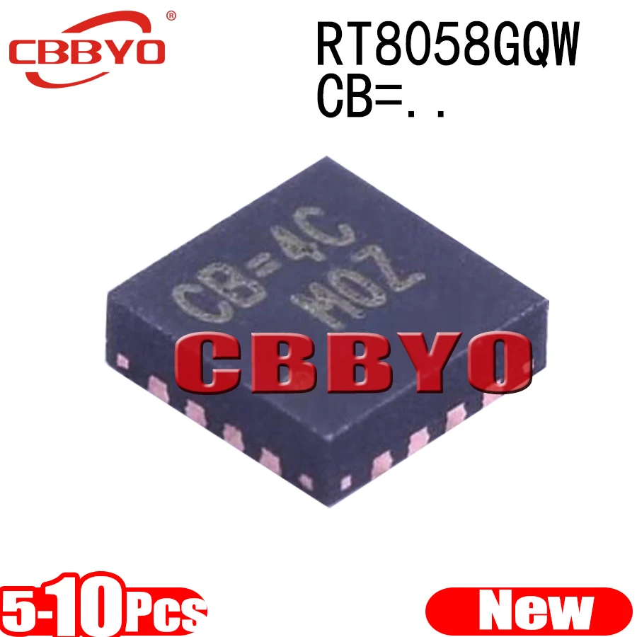 (5-10piece)100% New RT8058GQW RT8058 For Code : CB=.. QFN-16 Chipset