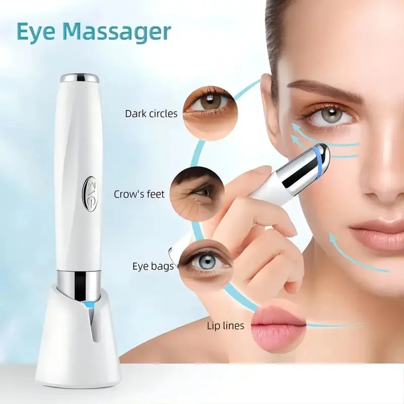 Draagbare Eye Lift Wand Facial Massager LED Light Eye Beauty Device Huidverzorgingstool voor Relax Eye Donkere Kringen Oogzakken Wallen