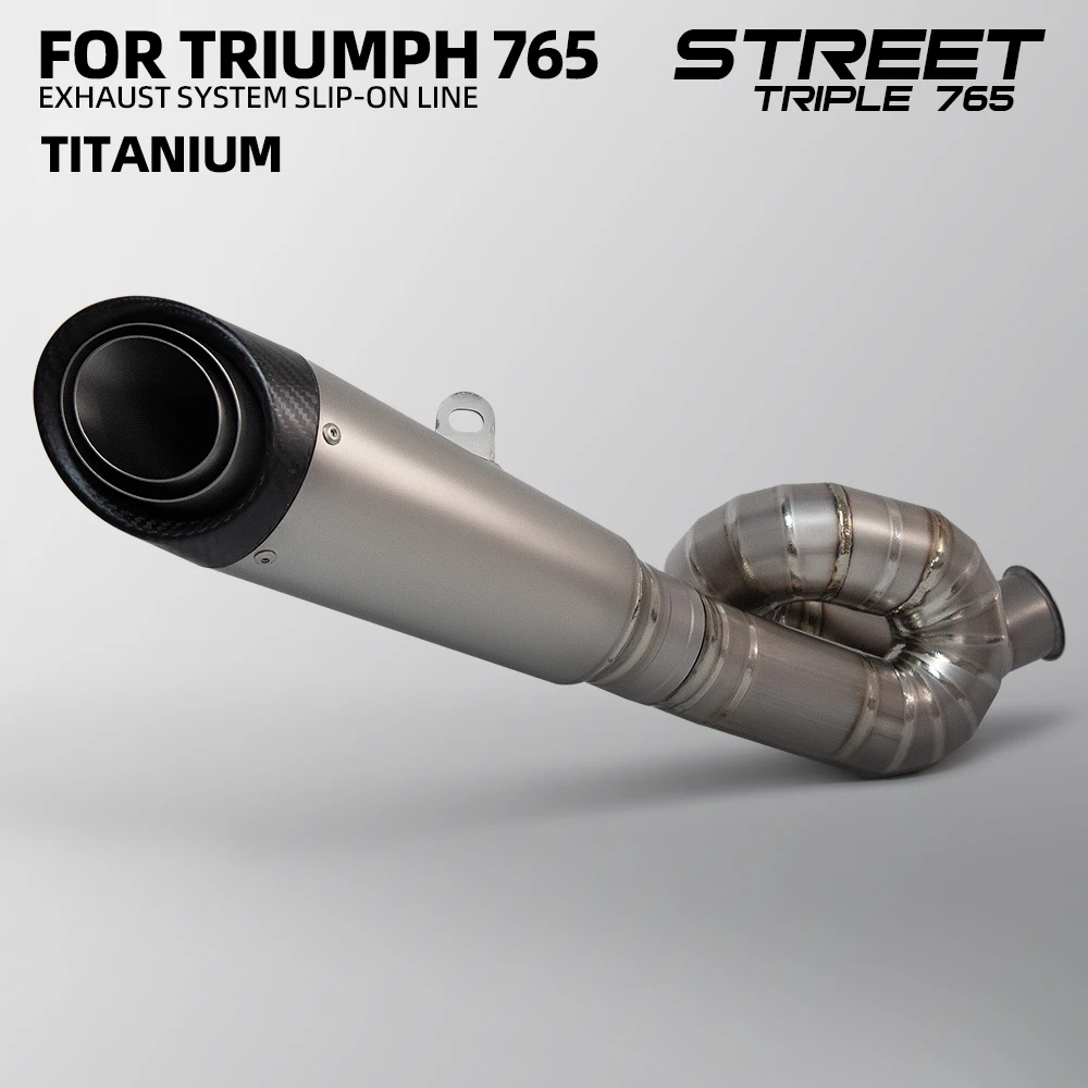

For Triumph Street Triple 765 S R RS Motorcycle Exhaust Slip on Titanium Alloy Middle Tail Link Pipe Carbon Racing Line