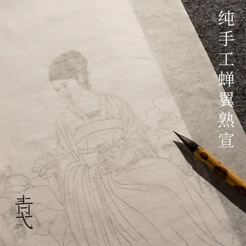 

Handmade Cicada Wings, Traditional Chinese Painting, Fine Brush Painting, Copying Works, Paper Line Drawing, Exercise Sheet