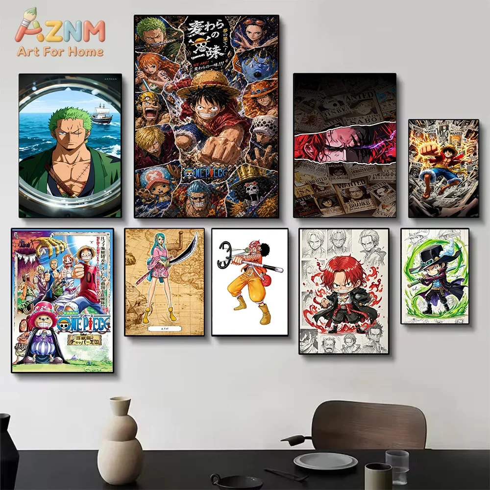 VIVID GEM Full Drill Diamond Painting Kit One Piece Roronoa Zoro Luffy 5D DIY Manga Character Cross Stitch Room Decor Gift