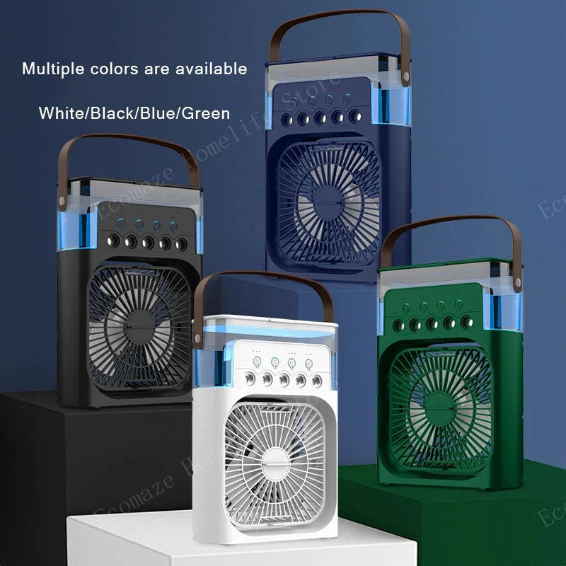 Xiaomi 3-in-1 Portable Air Conditioner Fan With LED Night Light Household Mini Humidifier Air Cooler Office Home Adjustable Fan