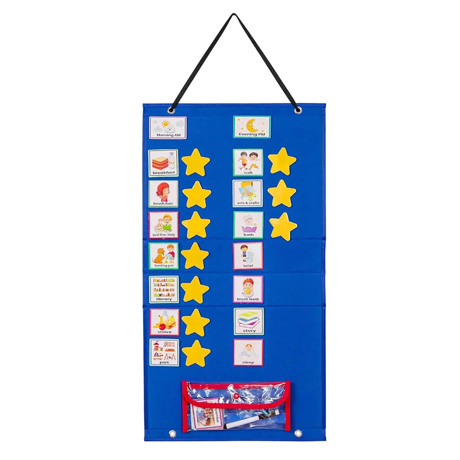 Kids Visual Schedule Cards for Classroom Toddlers Homeschool Routine Chart with 72 Pieces Learning Supplies