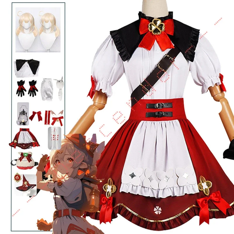 Klee Cosplay Genshin Impact Costume New Skin Blossoming Starlight Kids Outfits Dress Hat Wig Backpack Witch Women Comic Cn Game