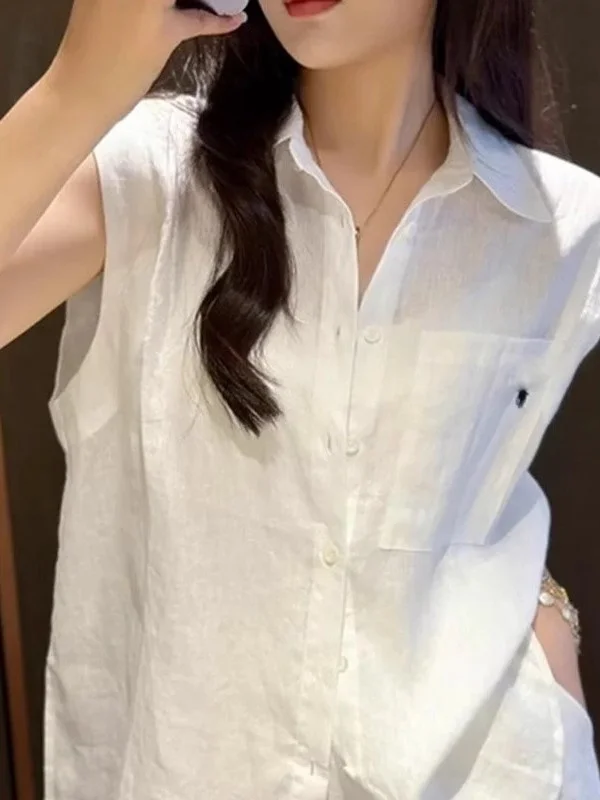 

Casual Cotton Linen Set Women's Summer Loose Svel irt orts Two Piece Set Faionable Lazy Simple Old Money Sle