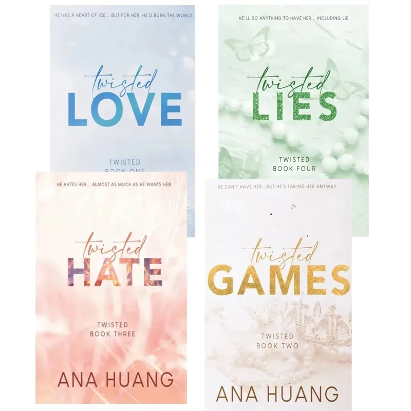 

4 Books/Set Twisted Series By Ana Huang Books Love /Games / Hate /Lies Paperback English Novel Book