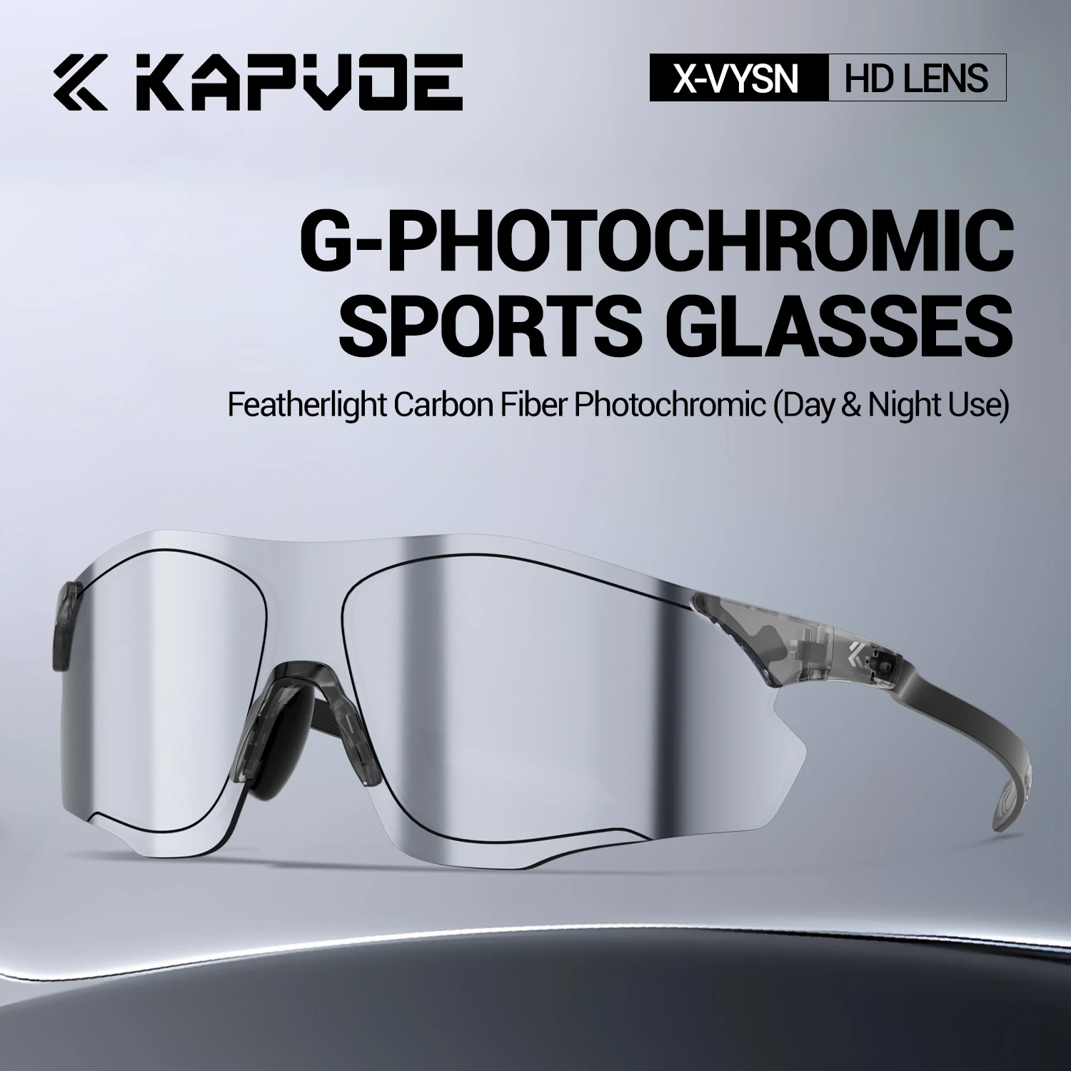 

Kapvoe Lightweight Running Sunglasses for Men Real Carbon Fiber Photochromic Cycling Glasses UV400 MTB Bike Sports Eyewear
