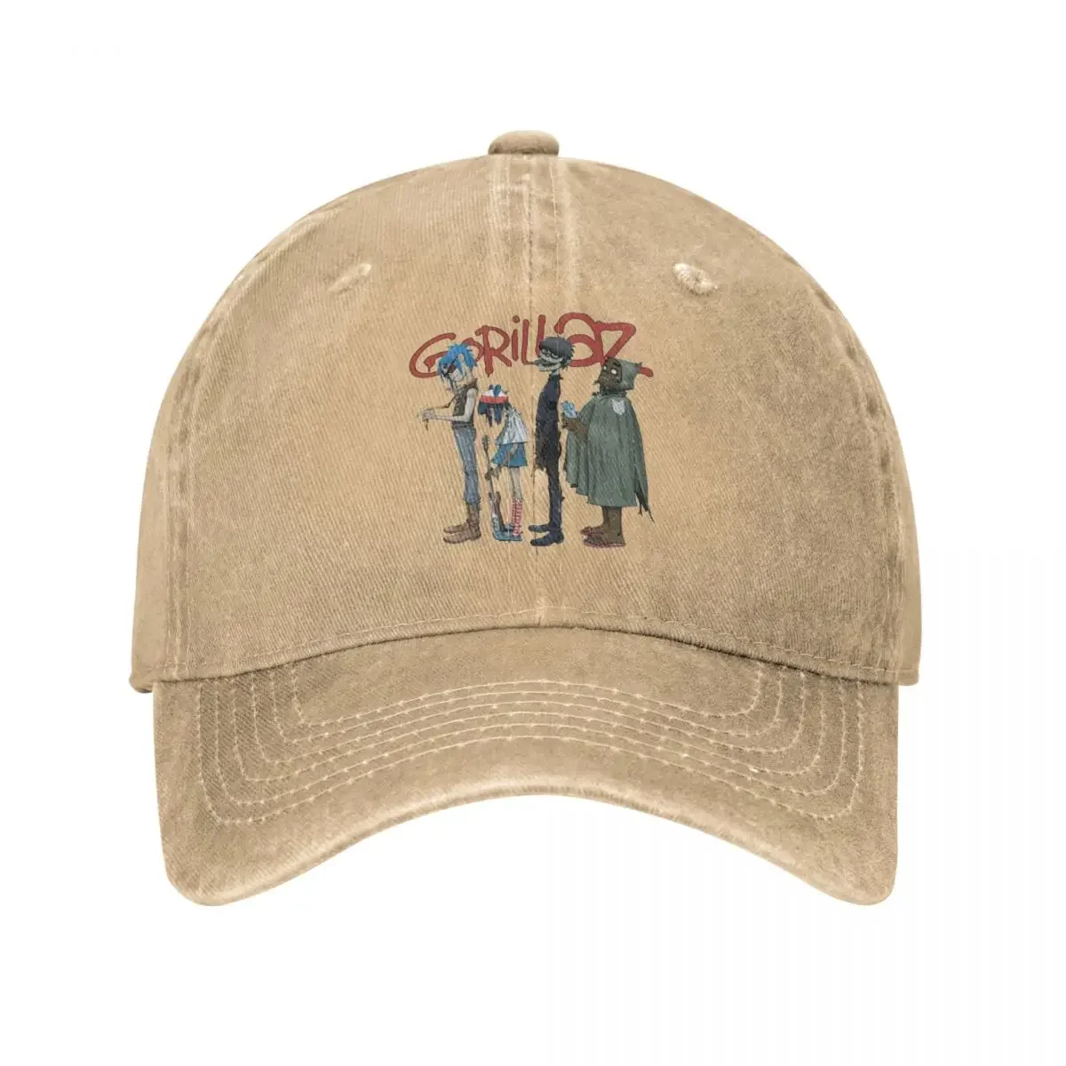 

Gorillaz Rapper Band Baseball Cap Vintage Distressed Denim Anime Manga Snapback Hat Unisex Style Outdoor Workouts Caps Hat