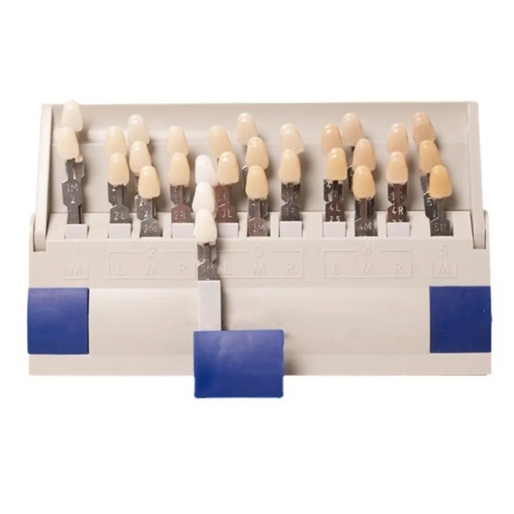 16 Colors Teeth Shade Guide Individually Removable Colorimetric Plate Dental Shade Guide 3D Master Vita Tooth