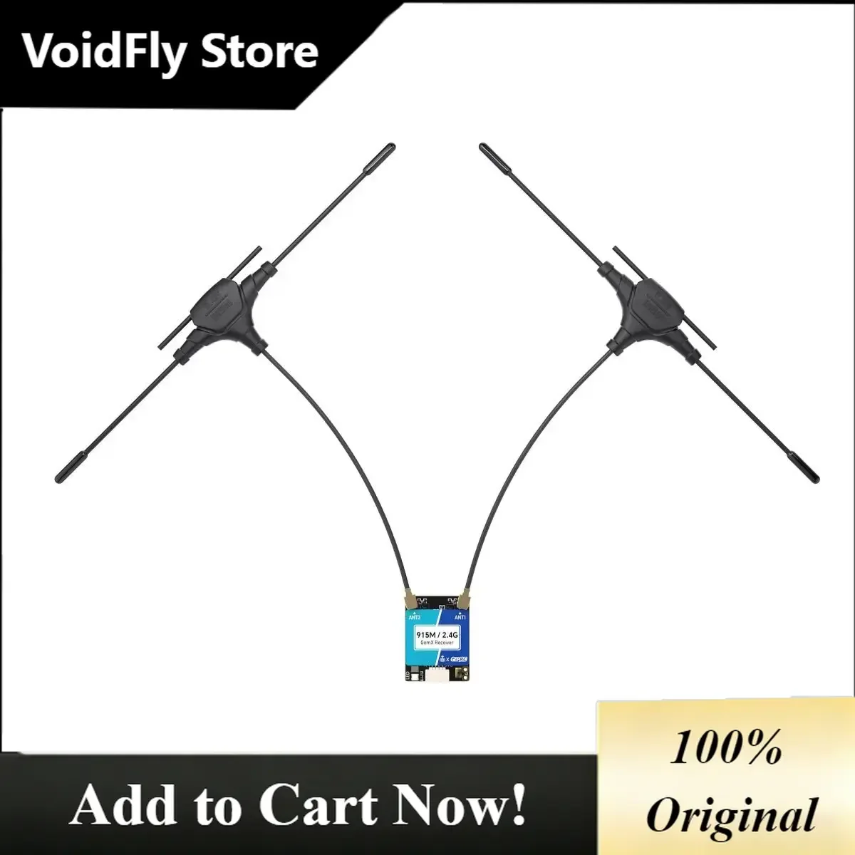 VoidFlyELRS GemX Gemini Receiver - 915M/2.4G, 25-1000Hz Refresh Rate, 5V 100mw, 1 Antenna For RC FPV Drone