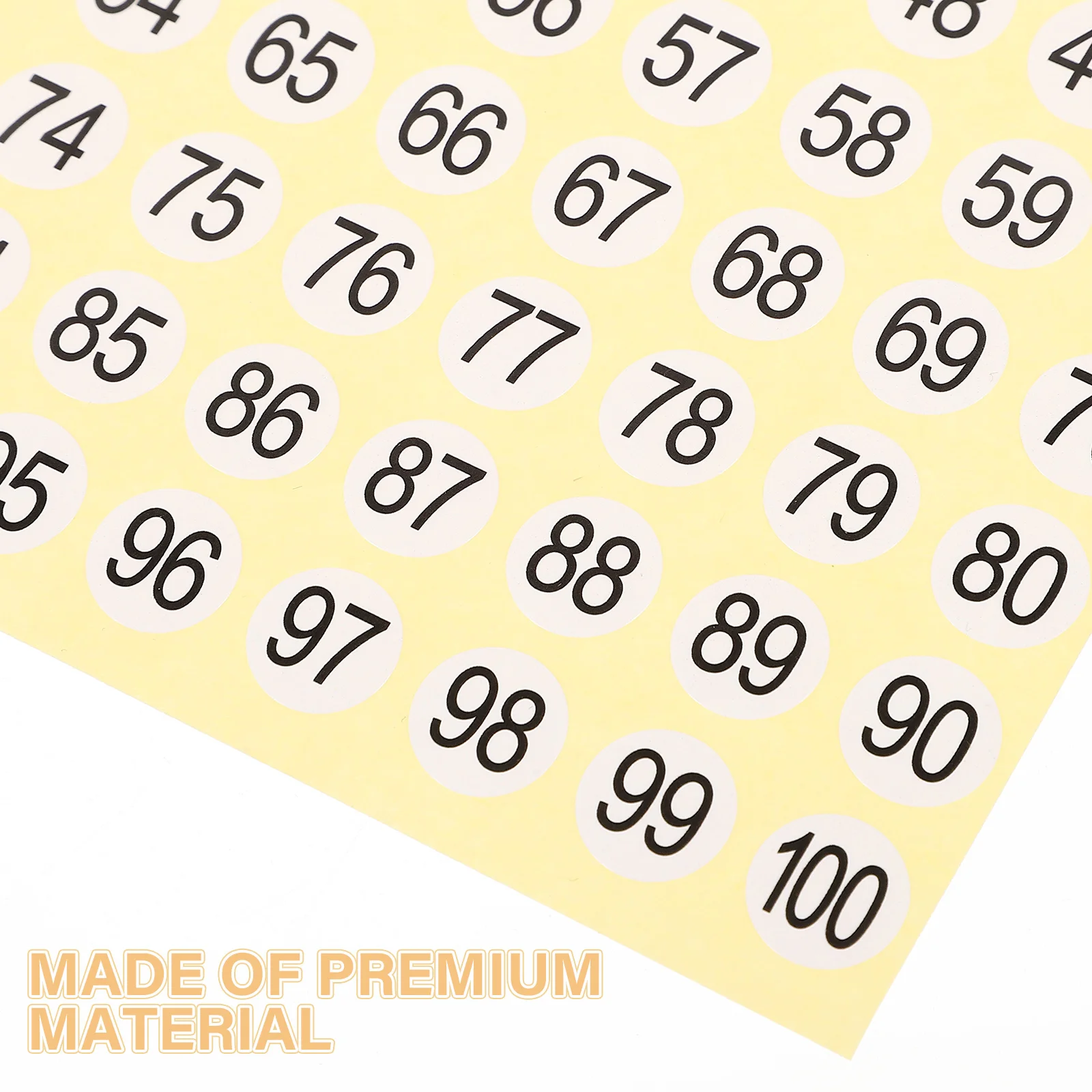 15 Sheets Sticker Digital Stickers Circle Nail Number Copper Plate Self-adhesive