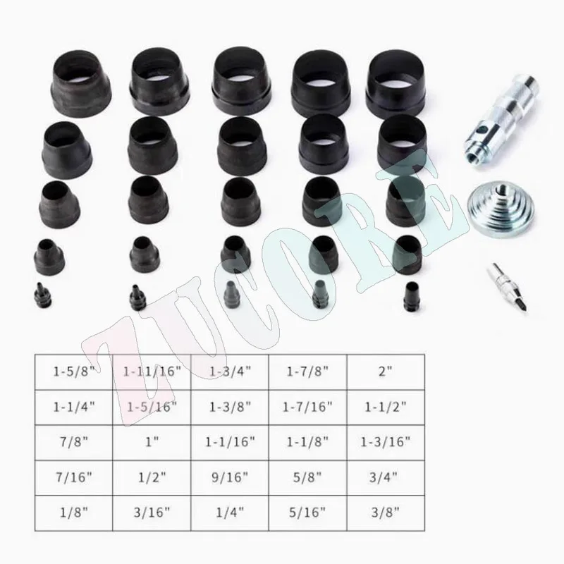 DIY handmade leather craft belt hole punch set 45# high carbon steel replaceable diameter 3MM-50MM round hole