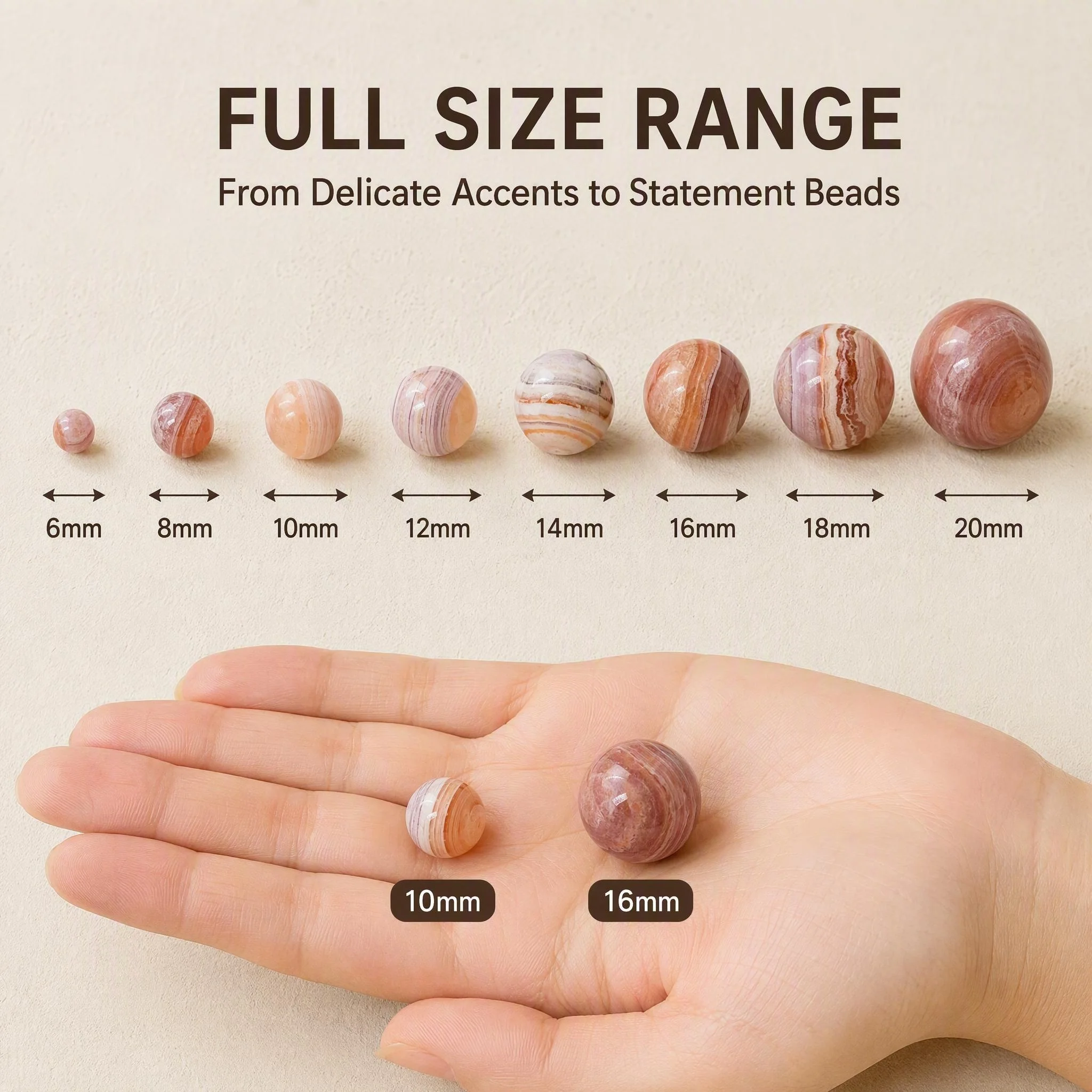 Natural Stone 4 6 8 10 12 14 16 18 20mm Bead Striped Agate Round Loose Spacer Beads DIY Jewelry Gift Making Bracelet Accessories