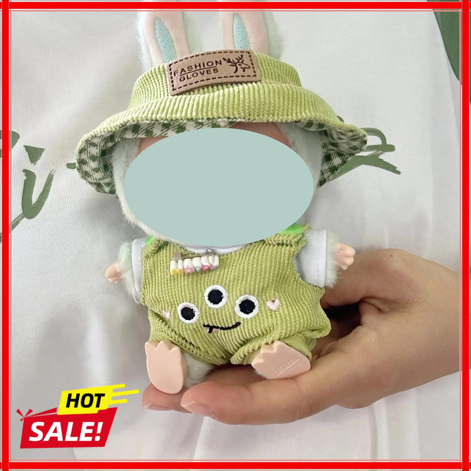 

For Labubu Macaroon Cartoon Clothes Plush Starwberry Bear Officer Rabbit Three Eyed Clothing Cute Mouse V1 V2 V3 Accessories