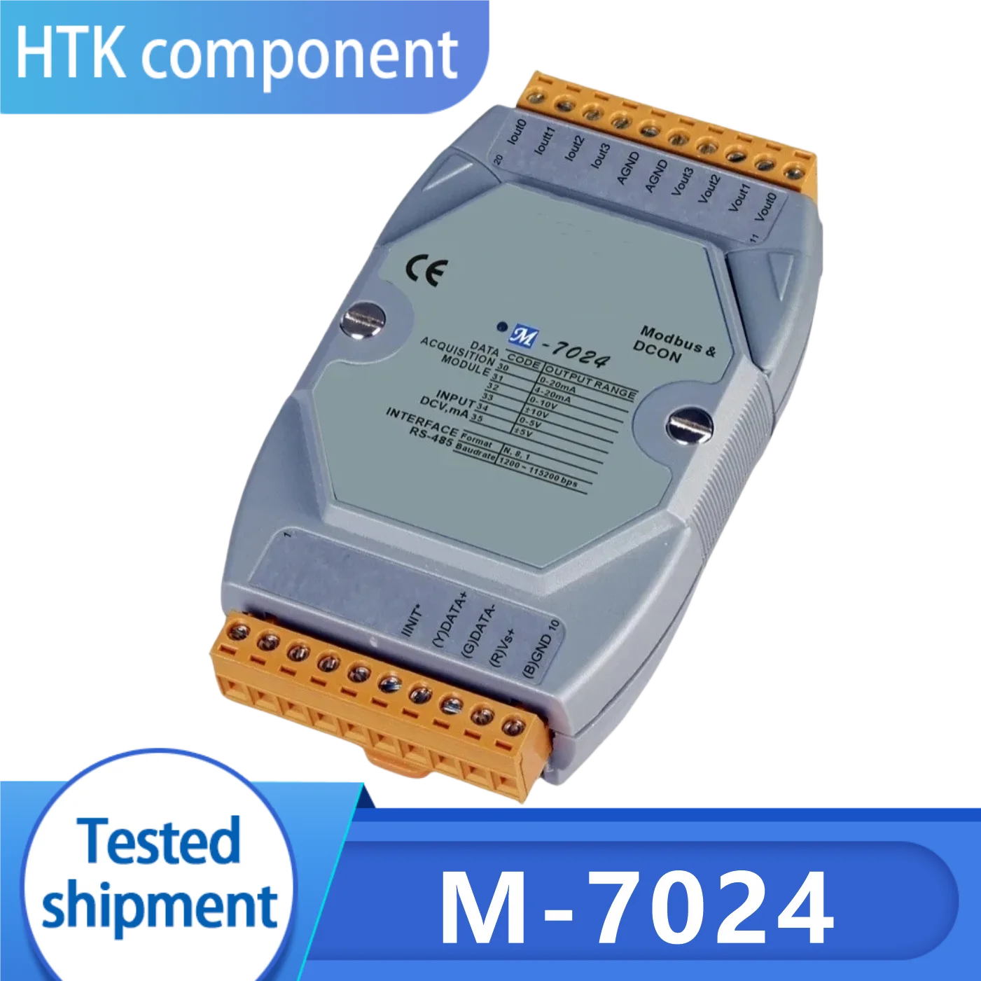 100% Test Working   M-7024 4-Channel 14-Bit Analog Output Module