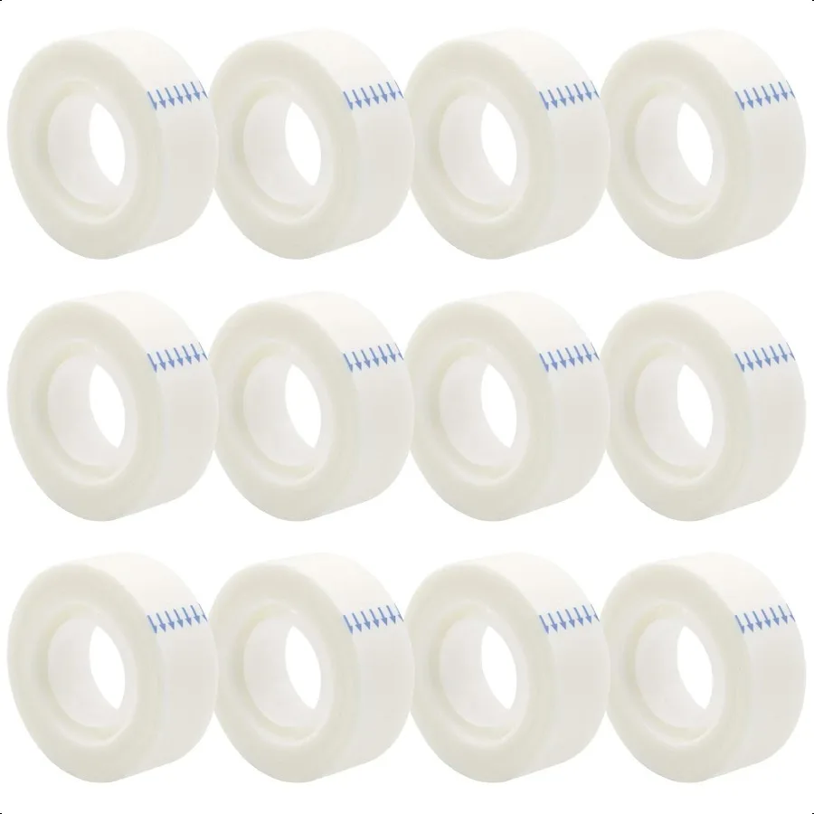 

OWLKELA 12 Rolls Matte Adhesive Tape Matte Finish Invisible Tape Foggy Translucent Tape Great for Correction and Labeling Compa