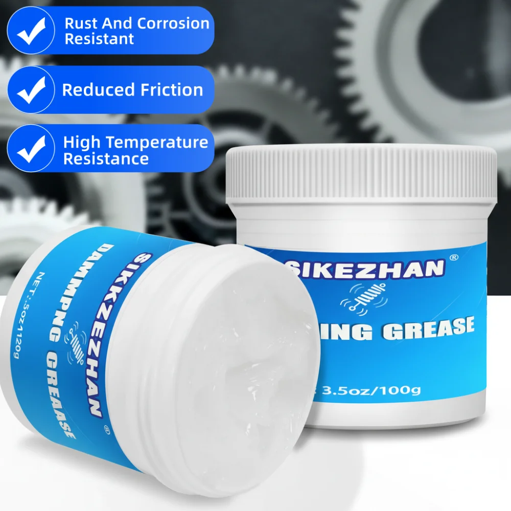 Synthetic Damping Grease (Medium Viscosity) for Noise Reduction & Smooth Feel on Dampers, Hinges, Gears, Optical Instruments