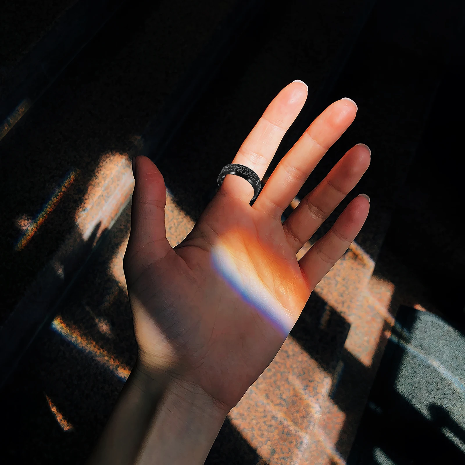 

Prayer Cross Ring Biblical Gifts for Men Fine Workmanship Light Tough Christian Rings Perfect for Banquets Parties Dances