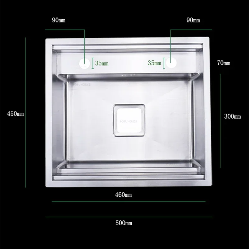 Imagem -06 - Pias de Cozinha de Escondidas com Tampa Escorredor de Prato Único Tanque Luz Luxo Moderno Acessórios Aço Inoxidável