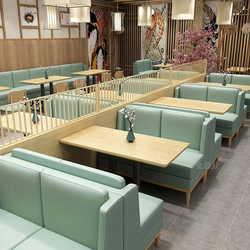 

Customized simple restaurant booth sofa tea house booth burger shop milk tea shop cafe restaurant restaurant table and chairs