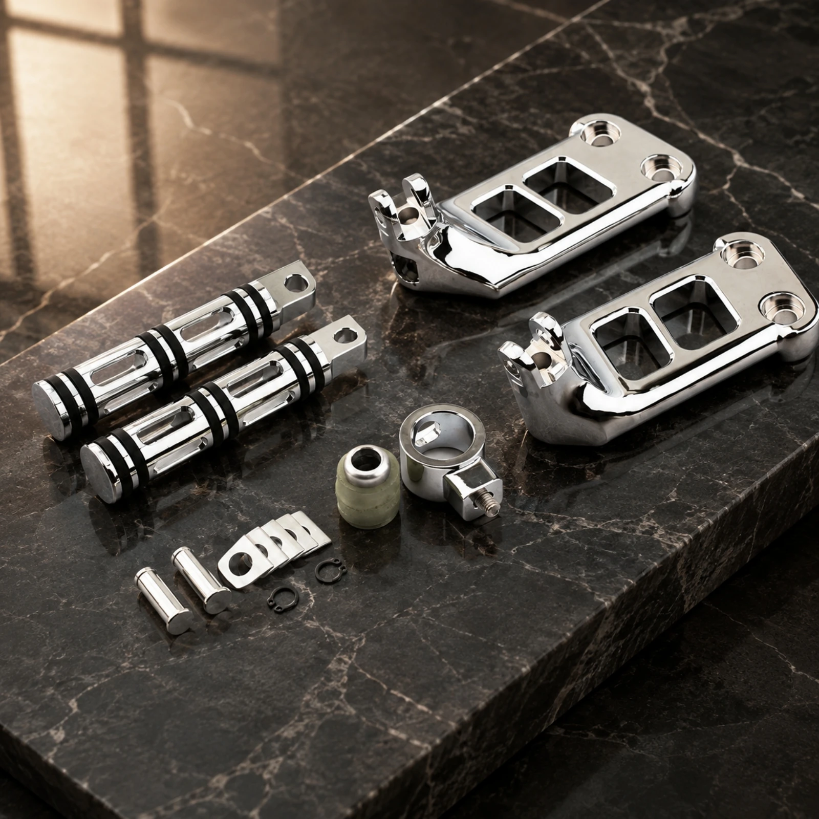 Harleymotorcycle Night Rod Special Footpeg Mount Compact VRSCDX Footpeg Mounting Bracket Kit Lightweight Long-Lasting