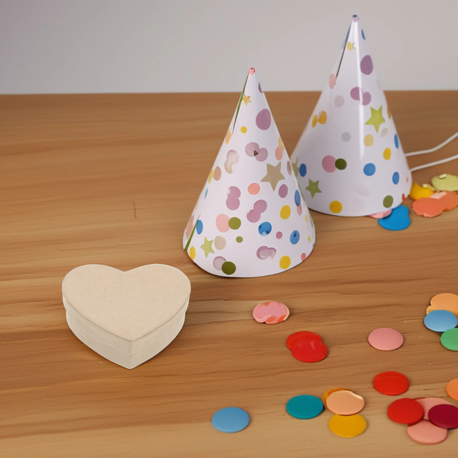 

4Pcs Heart Shaped Paper Boxes Kraft DIY Craft Storage for Jewelry Candy Wedding Valentine Decorative Containers