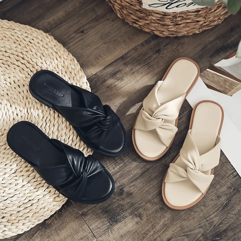 Sliders Shoes Women Cute Slippers Women Summer Slip on Shoes for Woman 2026 Flats Slippers Woman Ladies Shoes Sapatos Femininos