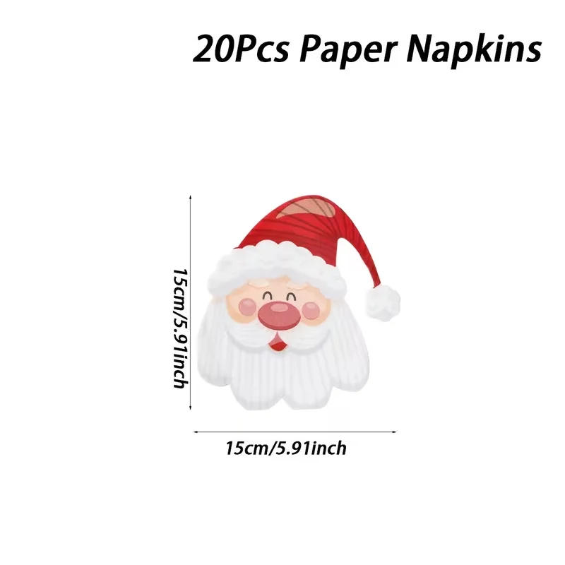 20 sheets cartoon Santa napkins,Home decor,Christmas gift stuffing,Christmas party supplies,back to school season,Christmas gift