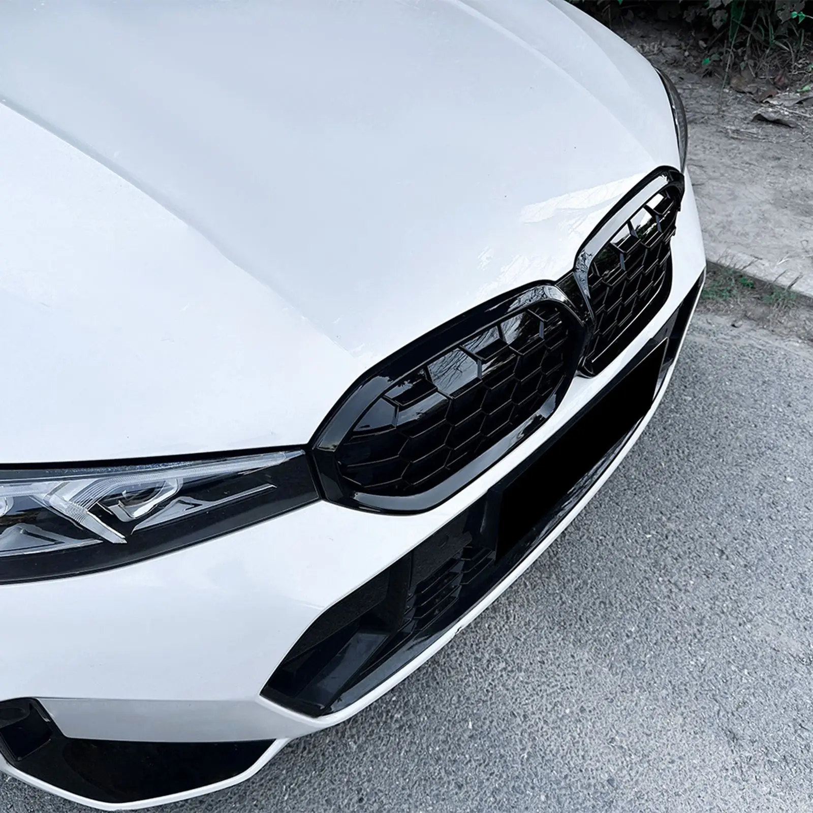 

For BMW 3 Series G20 G21 LCI 2023-2024 Front Kidney Grille Racing Grill Upper Bumper Radiator Hood Mesh Grid