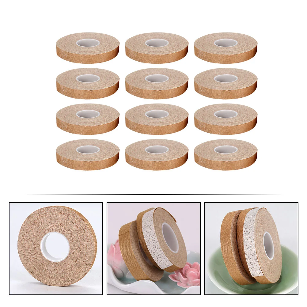 

12 Pcs Guzheng Tape Nail Finger Adhesive Tapes Dispenser for Guhzeng Supplies Child