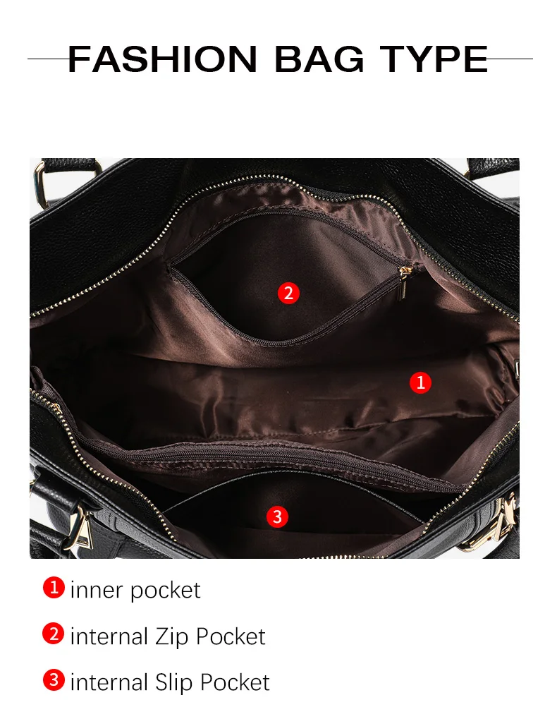 Echte Leder-Kamellien-Damenhandtasche mit abnehmbarem Schulterriemen, Einzel-Schultertasche mit großer Kapazität, abnehmbare Geldbörse aus Rindsleder – Detail 7