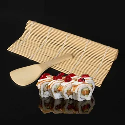 1Pcs Rolling Mat DIY Onigiri Rice Roller Sushi Spoon Bamboo Sushi Maker Tools Kitchen Gadgets Cooking Accessories Sushi Curtain