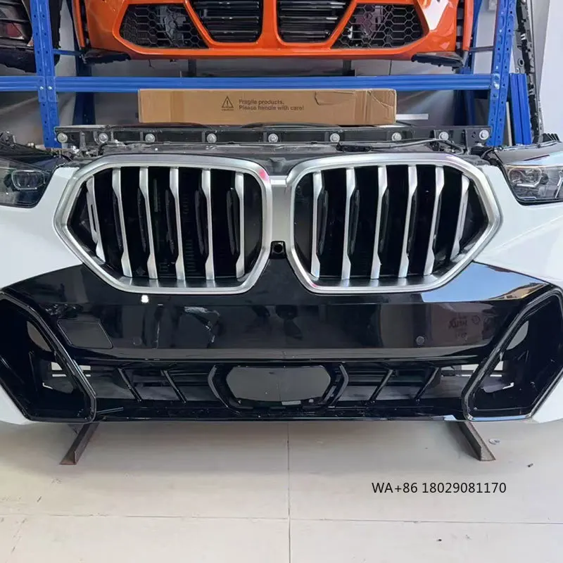 

Для BMW X6 G06 передний бампер в сборе, датчик помощи при парке, вентилятор радиатора, пластиковый корпус из углеродного волокна, обновление для замены