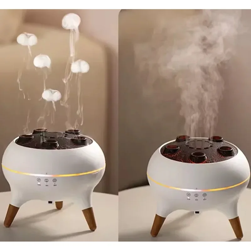 2026 NEW Dynamic Jellyfish Air Humidifier 250ml Essential Oil Diffuser Remote Control Bedroom 7 Colorful Night Lights