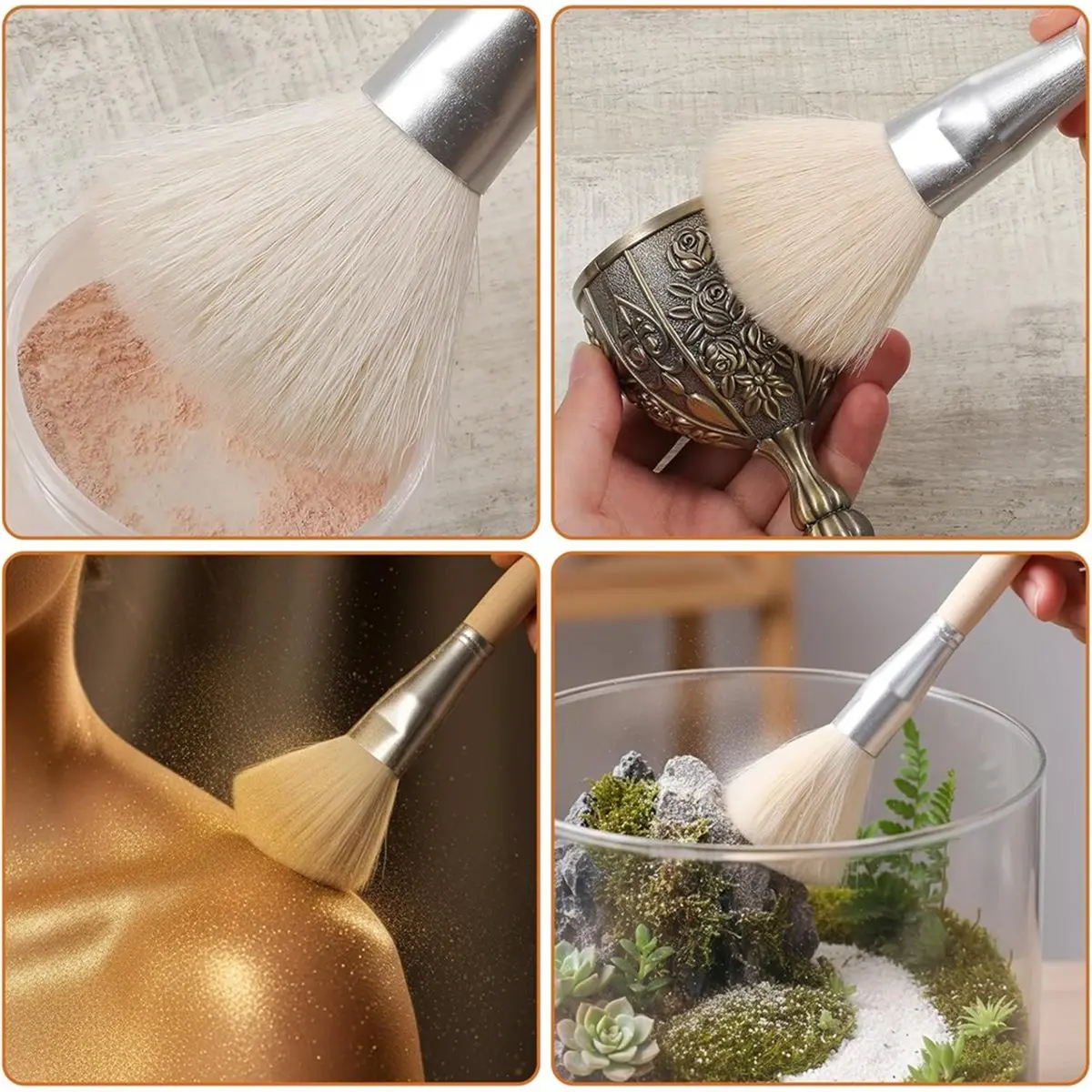 ABNH Gilding Brush Set, with Color Palette for Acrylic Painting Professional Blending Brushes for Gouache Watercolor Oil