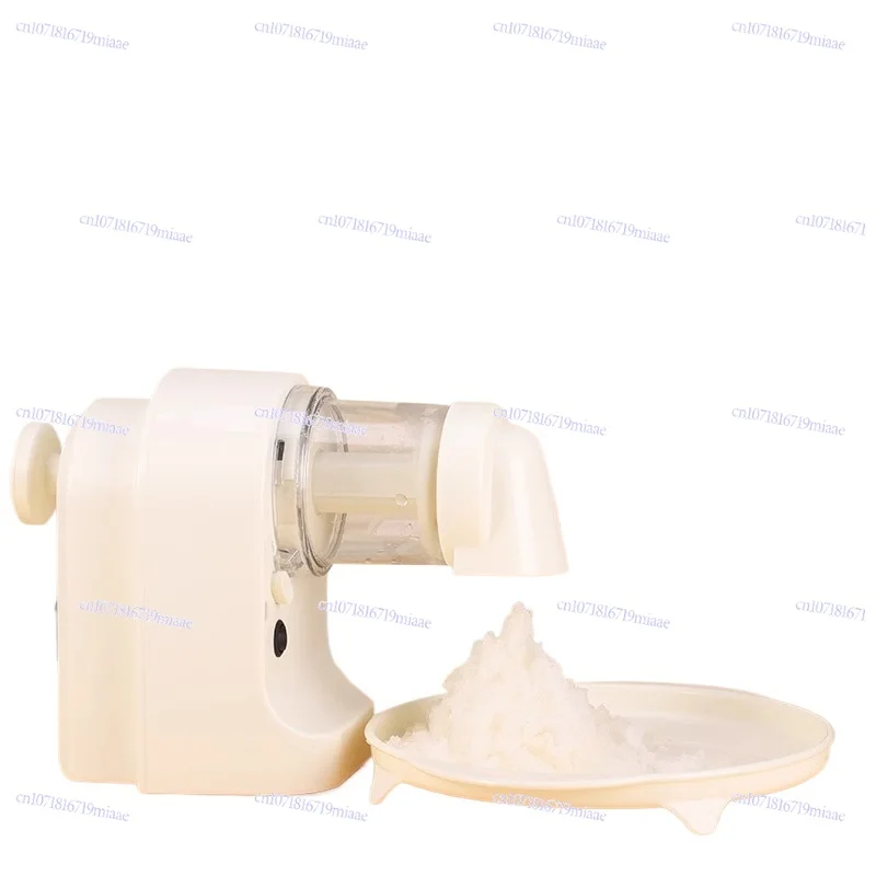 

Electric Ice Shaver Household Small Cotton Ice Hand Crank Smoothie Machine Snowflake Machine Wireless Stall Manual Unplugged