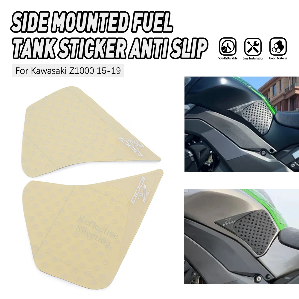 

For Kawasaki Z1000 2014-2019 Motorcycle Fuel Tank Pads Sticker Side Gas Knee Grip Protector Traction Decals Non-slip
