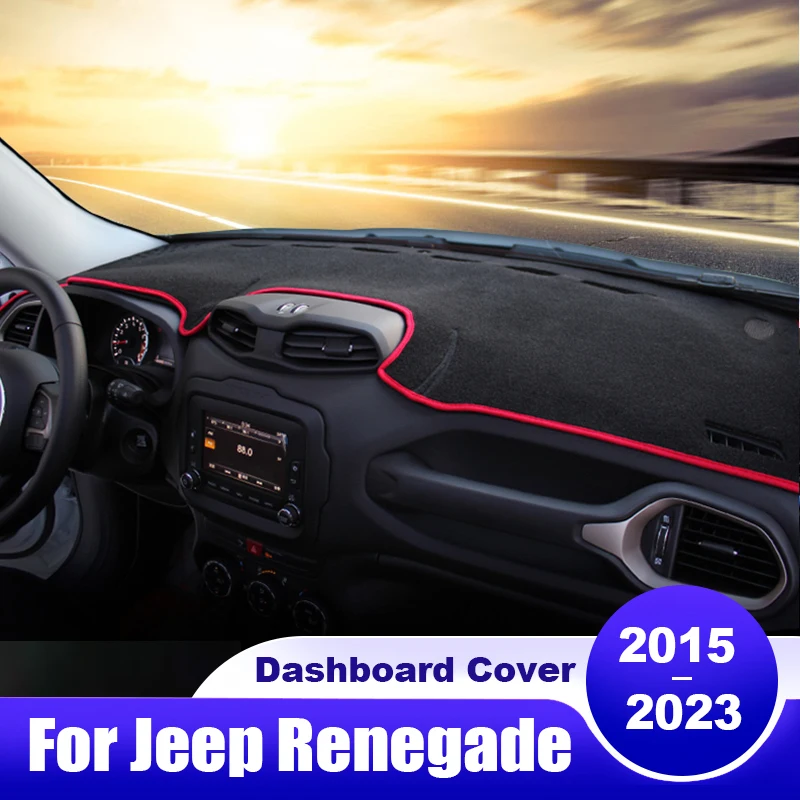 

Для Jeep Renegade BU 2015 2016 2017 2018 2019 2020 2021 2022 2023 крышка приборной панели автомобиля коврик для приборной панели солнцезащитный козырек аксессуары