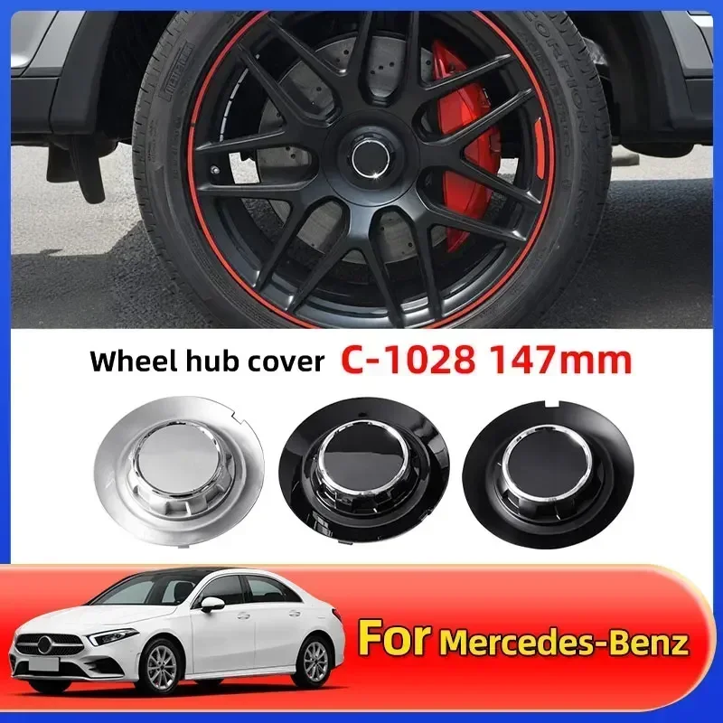 

4PCS 147mm C-1028 17028 Car Wheel Center Hub Cover Cap Badge Logo For Mercedes Benz AMG G350 G500 G63 S680 GLS600 Accessories