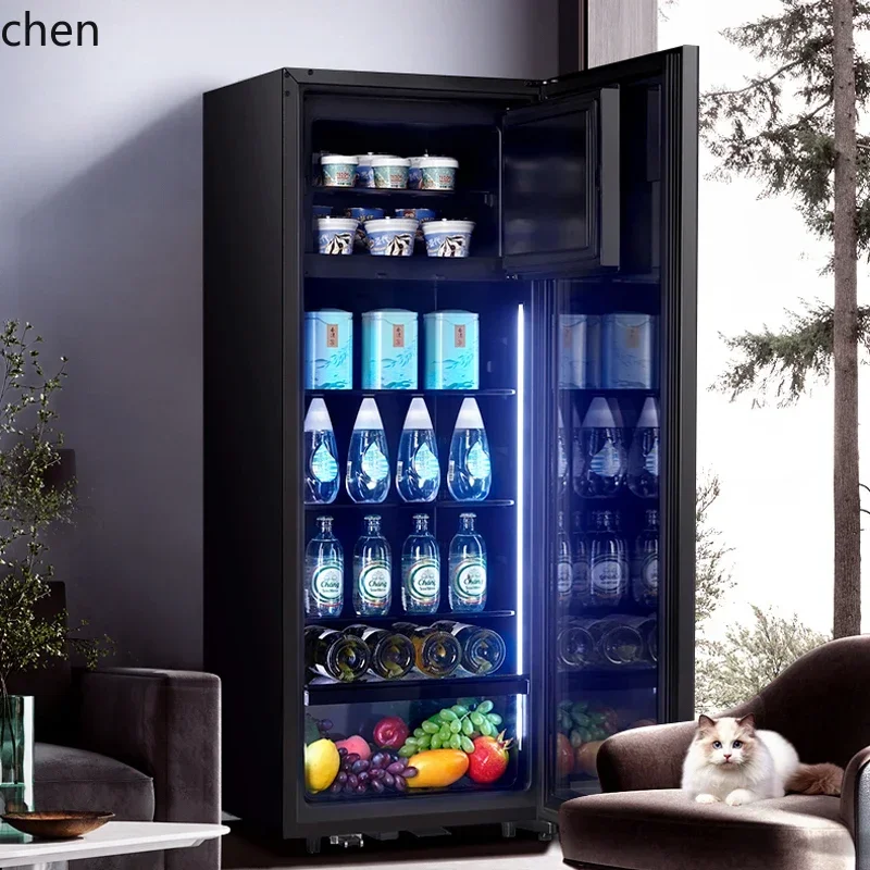 Zunbao Ice Bar ثلاجة غرفة المعيشة نادي الشاي المشروبات الفاكهة التبريد الفريزر الطازجة درجة حرارة ثابتة خزانة مشروبات