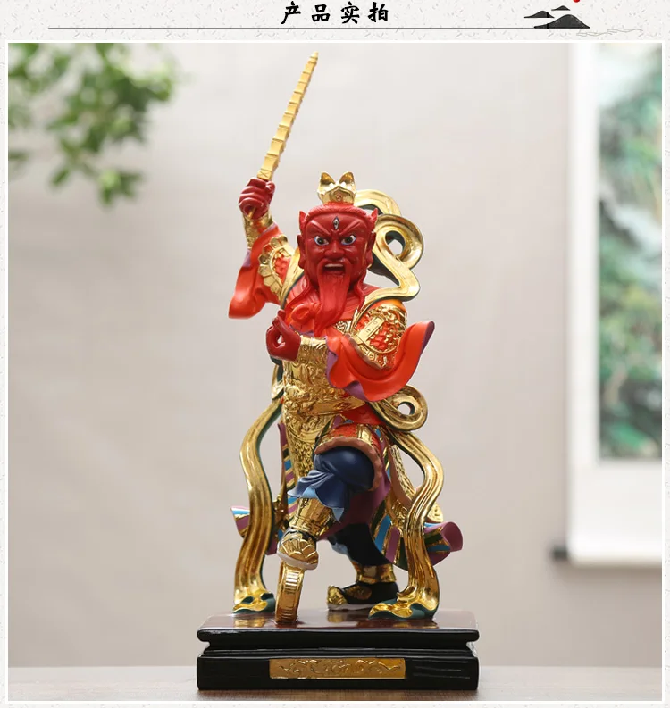 large Taoist Buddhism HOME Shrine efficacious protection Exorcise evil spirits Patron saint Wang Ling Guan God FENG SHUI statue