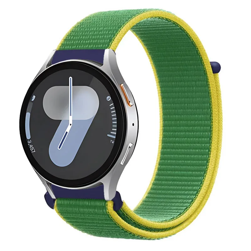 สายไนลอนขนาด 22/20 มม. สำหรับนาฬิกา Galaxy Watch 7/6/5 สายรัดข้อมือแบบ Flag Style สำหรับ Huawei Watch GT5-4 46 มม. CMF Watch 3 Pro/Amazfit Balance