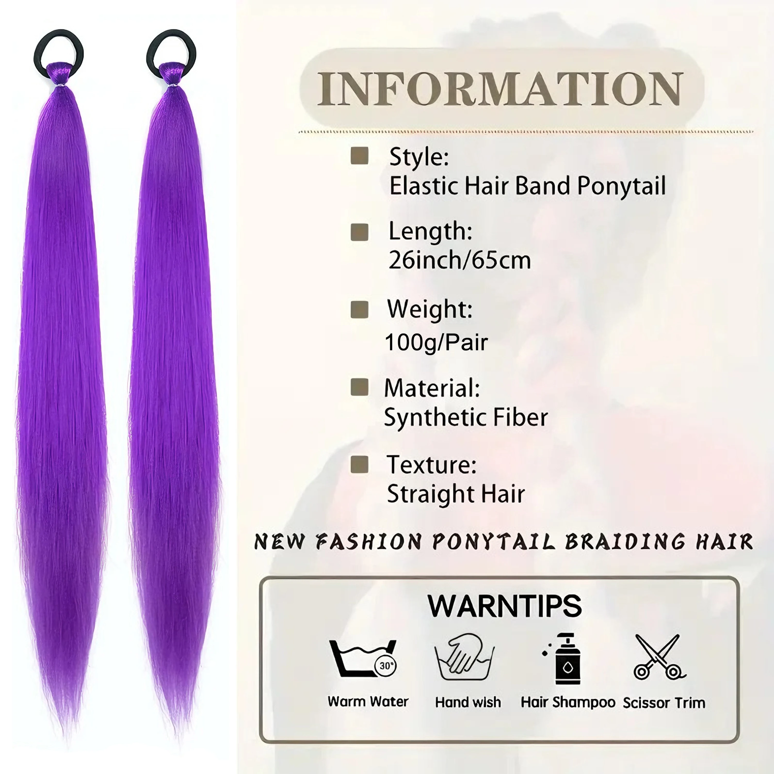 Veyda Synthetic Ponytail Extension with Elastic Tie Hair Band 26