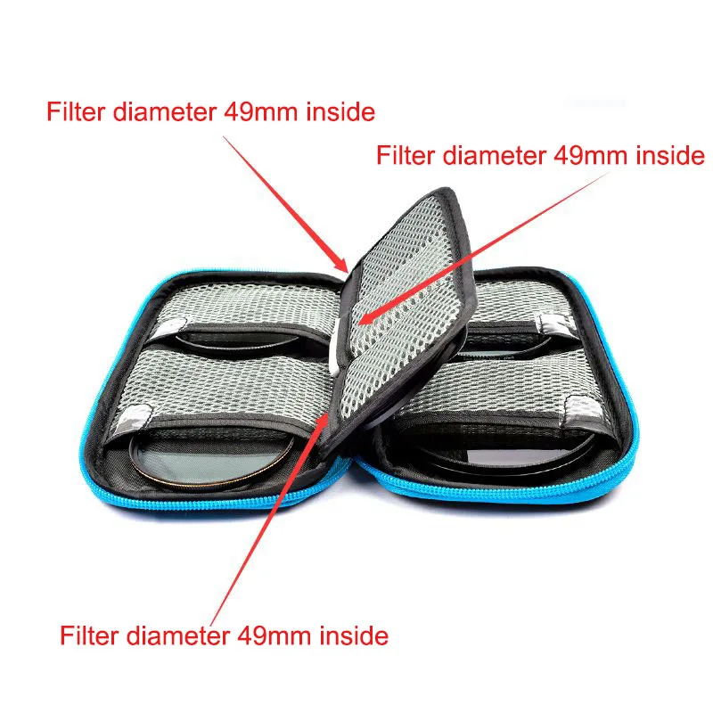 Lightdow Protector Camera Lens Filter Pouch Portable Filters Case Bags Dustproof  for 77 mm 49mm 82mm Lens Filter